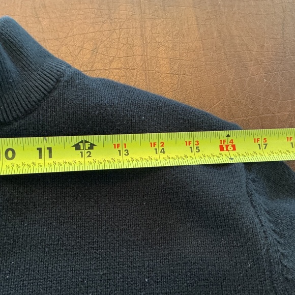 Frederick Anderson Copenhagen 1/4 Zip Navy Cotton Sweater L Mock‎ Neck Preppy - Picture 6 of 9